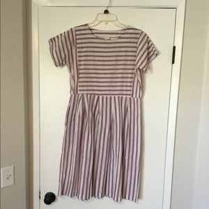 Red and white striped casual dress.